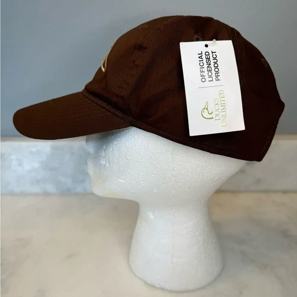 Ducks Unlimited Mens Brown Strapback Hat NWT